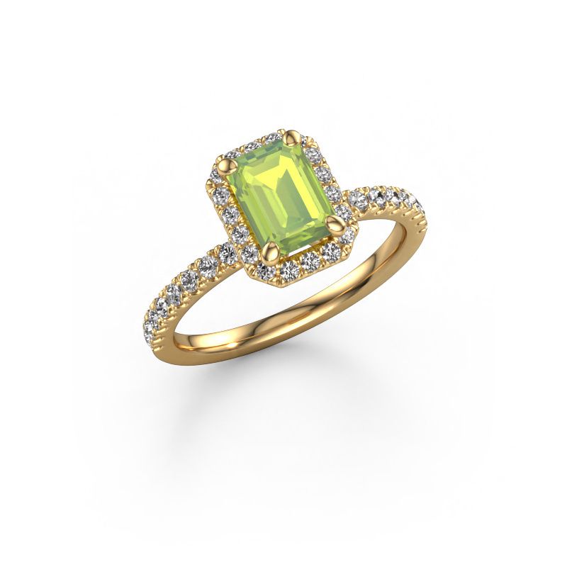 Verlobungsring Miranda EME 585 Gold Peridot 7x5 mm