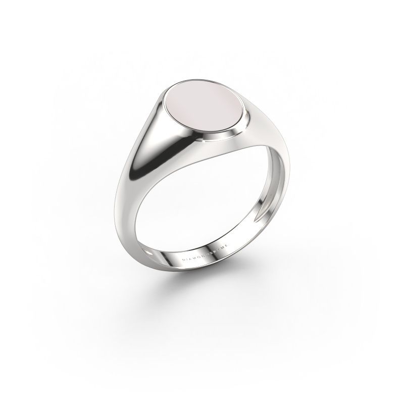 Bague pinky Herman 1 light 585 or blanc nicolo rouge 10x8 mm