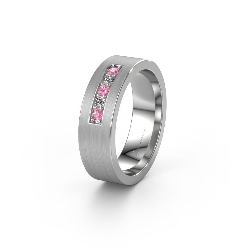 Alliance WH0111L16BM 950 platine saphir rose ±6x2 mm