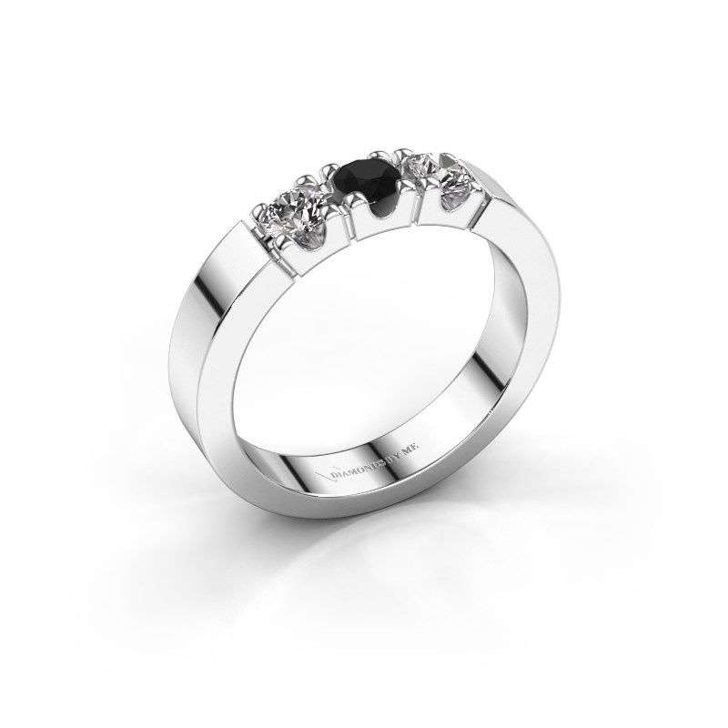 Afbeelding van Ring Dana 3 585 witgoud zwarte diamant 0.80 crt