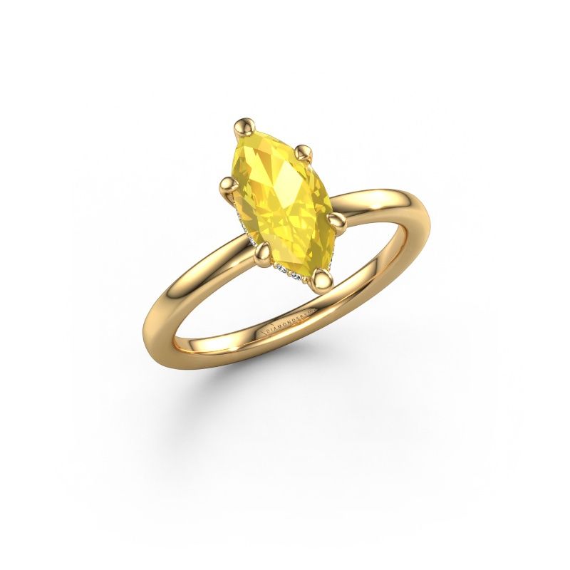 Verlobungsring Simone MRQ 2 585 Gold Gelb Saphir 11x5.5 mm