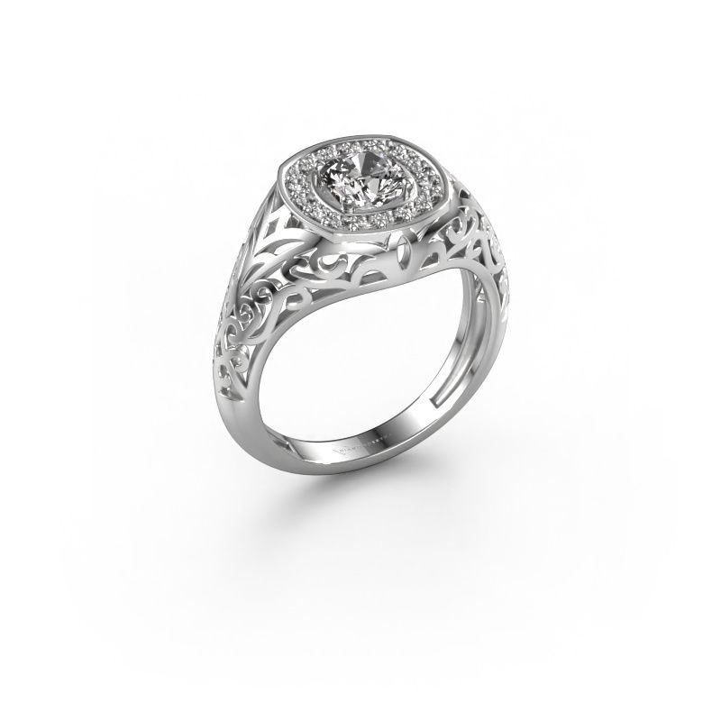 Herrenring Quinten 585 Weißgold Diamant 0.86 crt