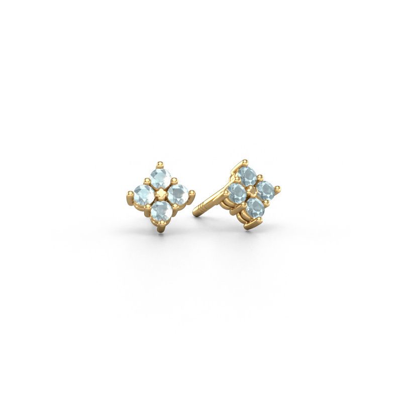 Ohrsteckers Maryetta 585 Gold Aquamarin 2 mm