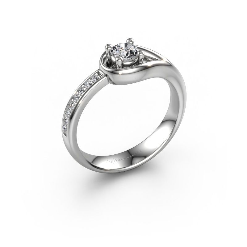 Anello Zara 950 platino diamante lab grown 0.31 crt