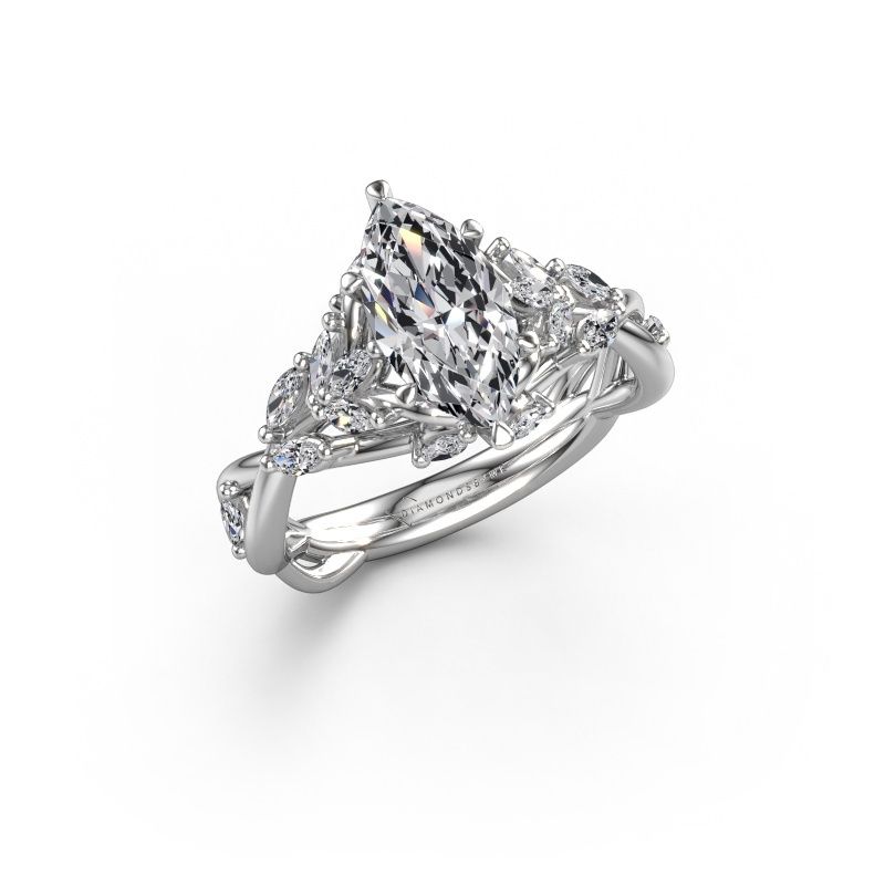 Engagement ring Samantha MRQ 585 white gold diamond 1.65 crt
