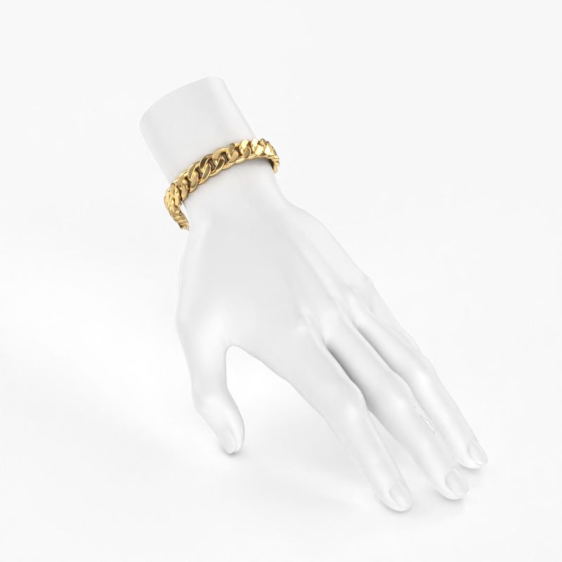 Cuban bracelet ±15 mm 585 or jaune