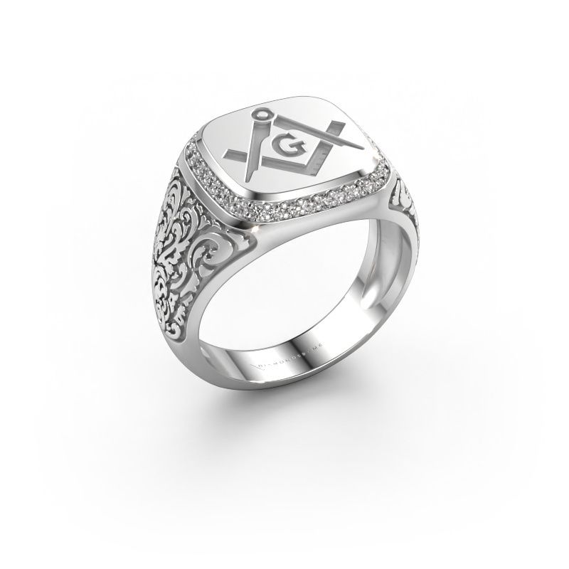 Men's ring Johan 2 950 platinum lab grown diamond 0.255 crt