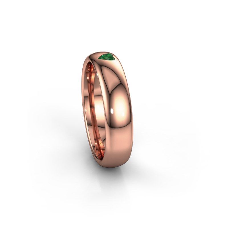 Image of Friendship ring WH0101L35BPHRT<br/>585 rose gold ±5x2 mm<br/>Emerald