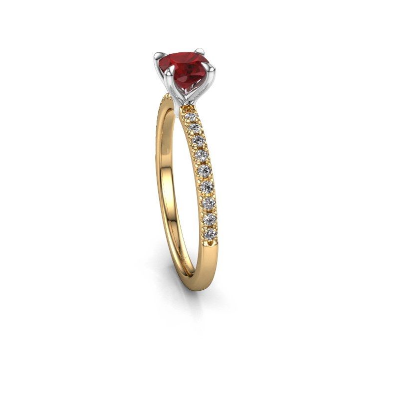 Image of Engagement Ring Crystal Cus 2<br/>585 gold<br/>Ruby 5 mm
