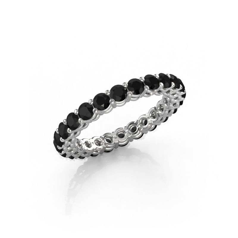 Aanschuifring Michelle full 2.7 585 witgoud zwarte diamant 2.304 crt