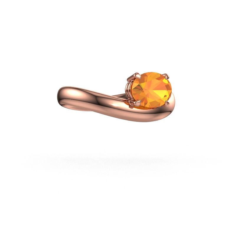 Engagement ring Floor OVL 585 rose gold citrin 8x6 mm