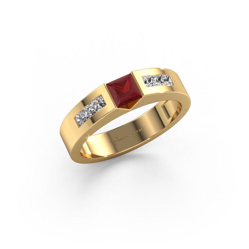 Engagement ring Arlena 2 585 gold ruby 4 mm