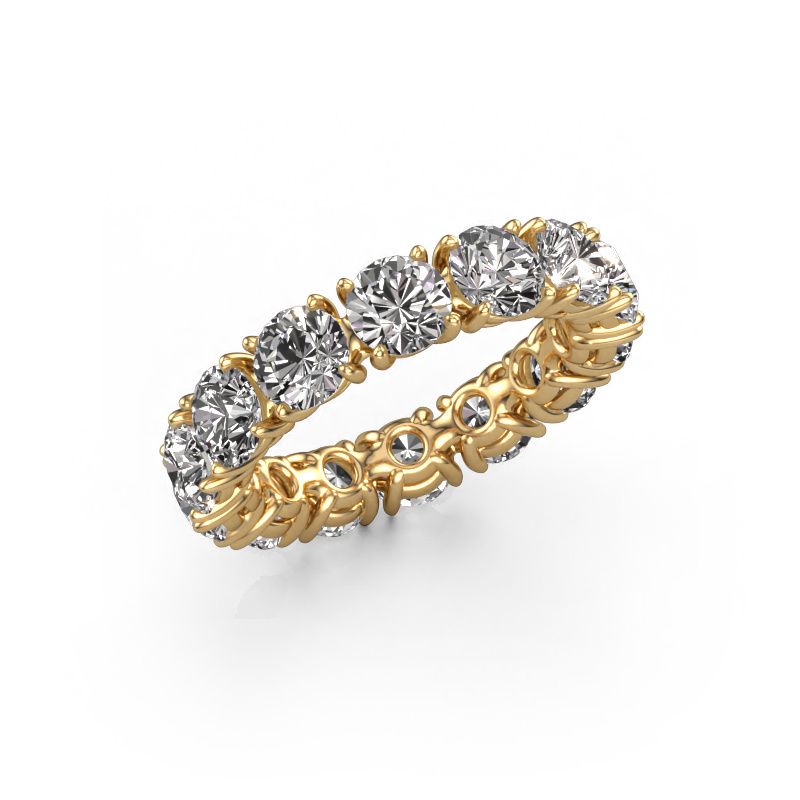 Bague Vivienne 4.7 585 or jaune diamant synthétique 5.60 crt