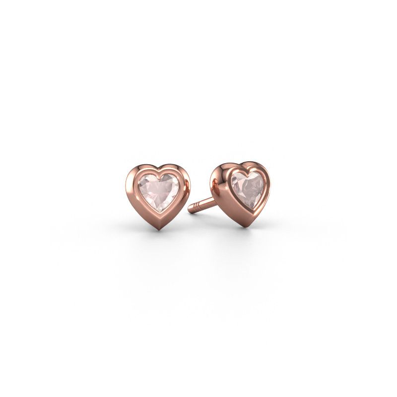 Ohrsteckers Charlotte 585 Roségold Morganit Champagner 4 mm