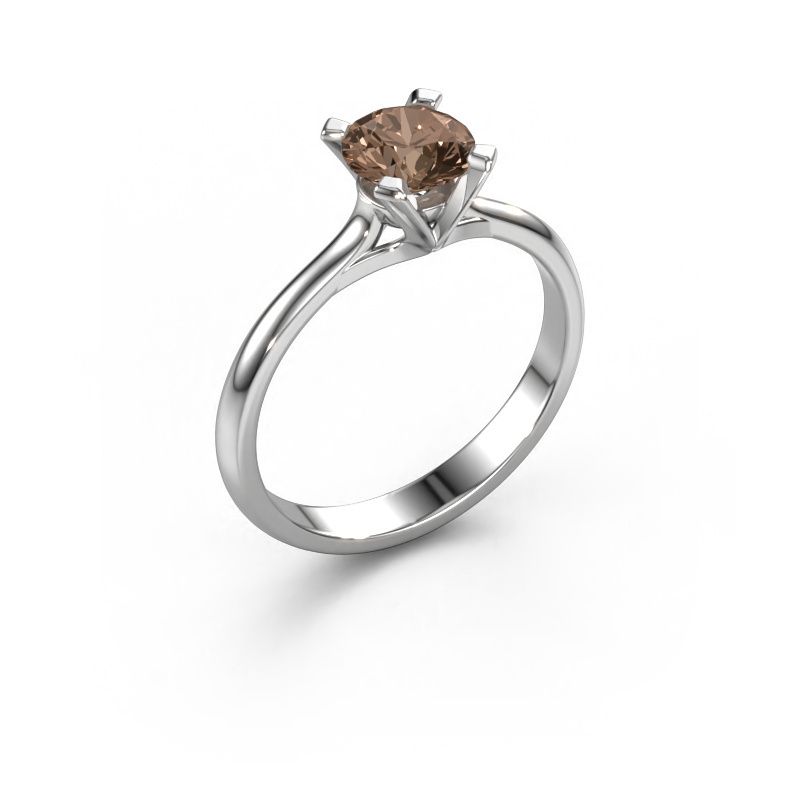 Engagement ring Isa 1 585 white gold brown diamond 0.70 crt