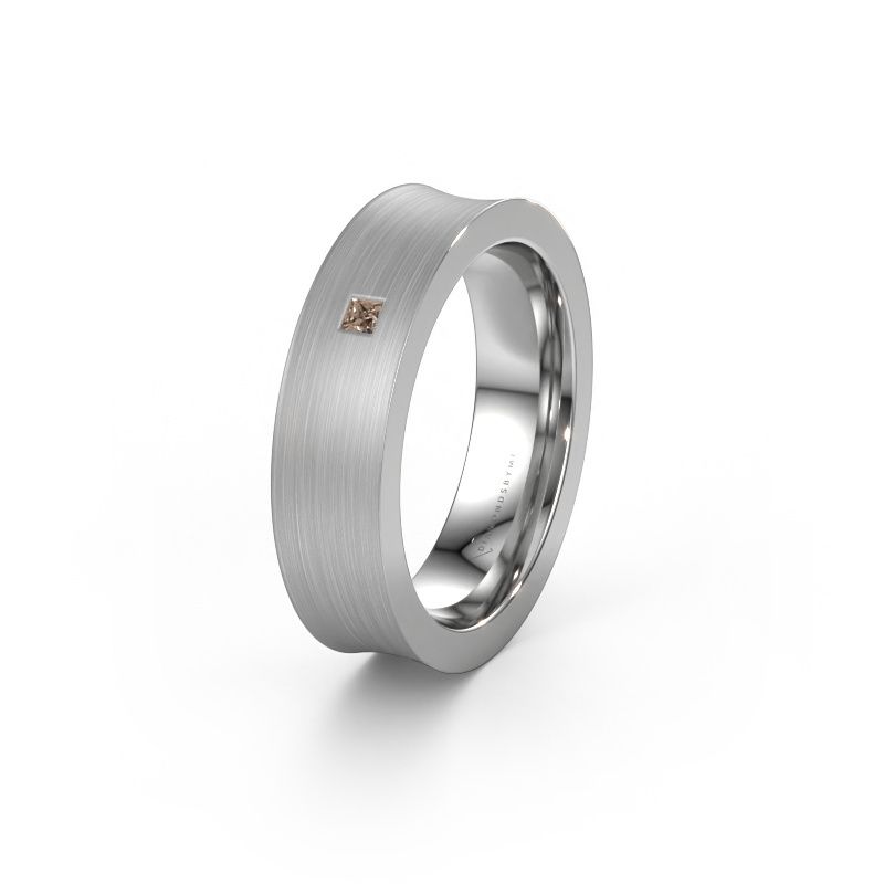 Ehering WH2238L2 585 Weißgold Braun Diamant ±6 x 2,2 mm