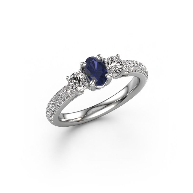 Verlobungsring Marielle OVL 950 Platin Saphir 6.5x4.5 mm