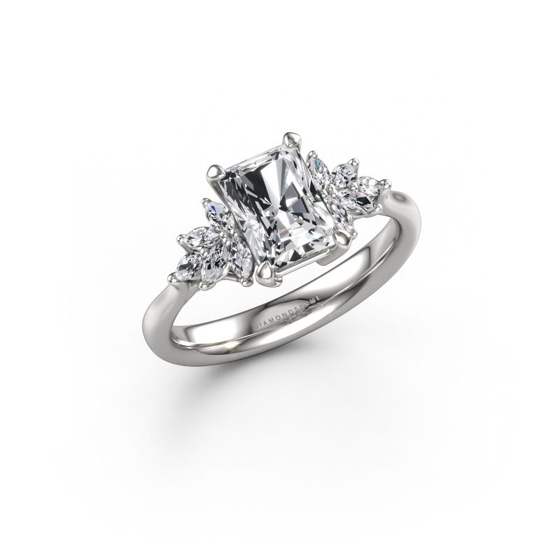 Engagement ring Fiona RAD 950 platinum lab-grown diamond 1.75 crt