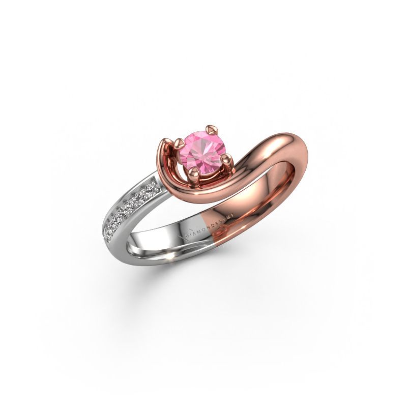Verlobungsring Ceylin 585 Roségold Pink Saphir 4 mm