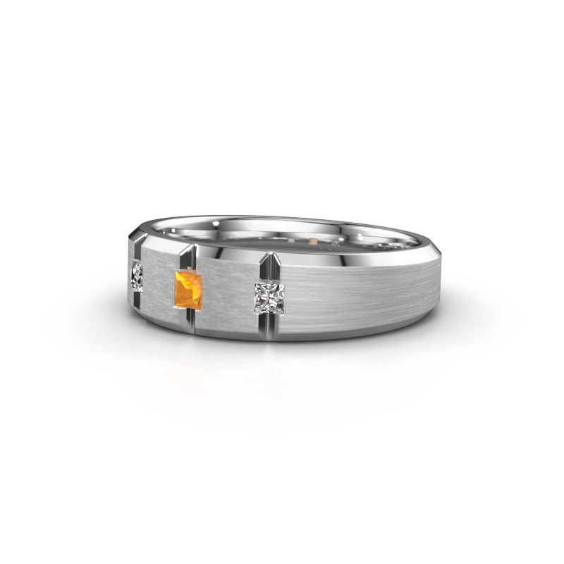 Image of Men's ring justin<br/>925 silver<br/>Citrin 2.5 mm