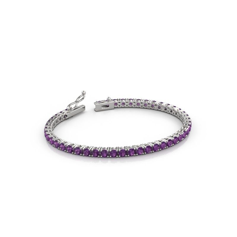 Tennis bracelet Shirley 3.4 585 amethyst white gold 3.4 mm