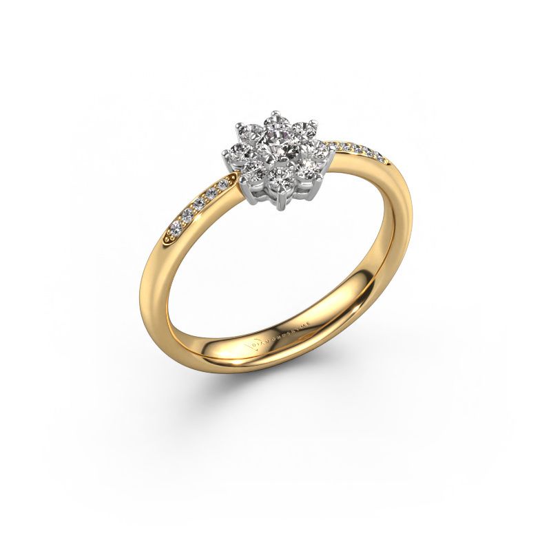 Bague de fiançailles Camille 2 585 or jaune diamant 0.10 crt