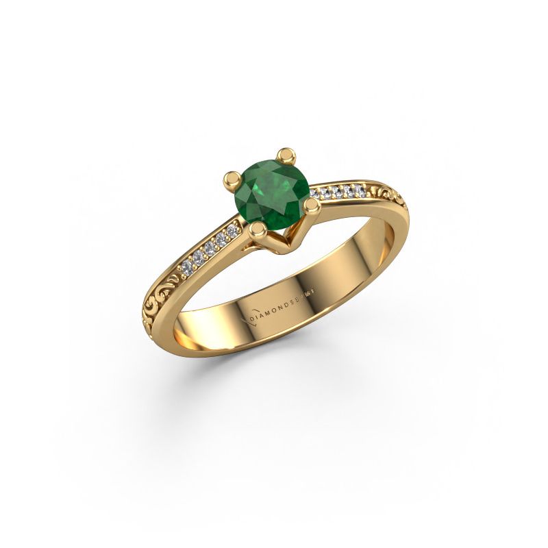 Verlobungsring Mei 585 Gold Smaragd 4.7 mm