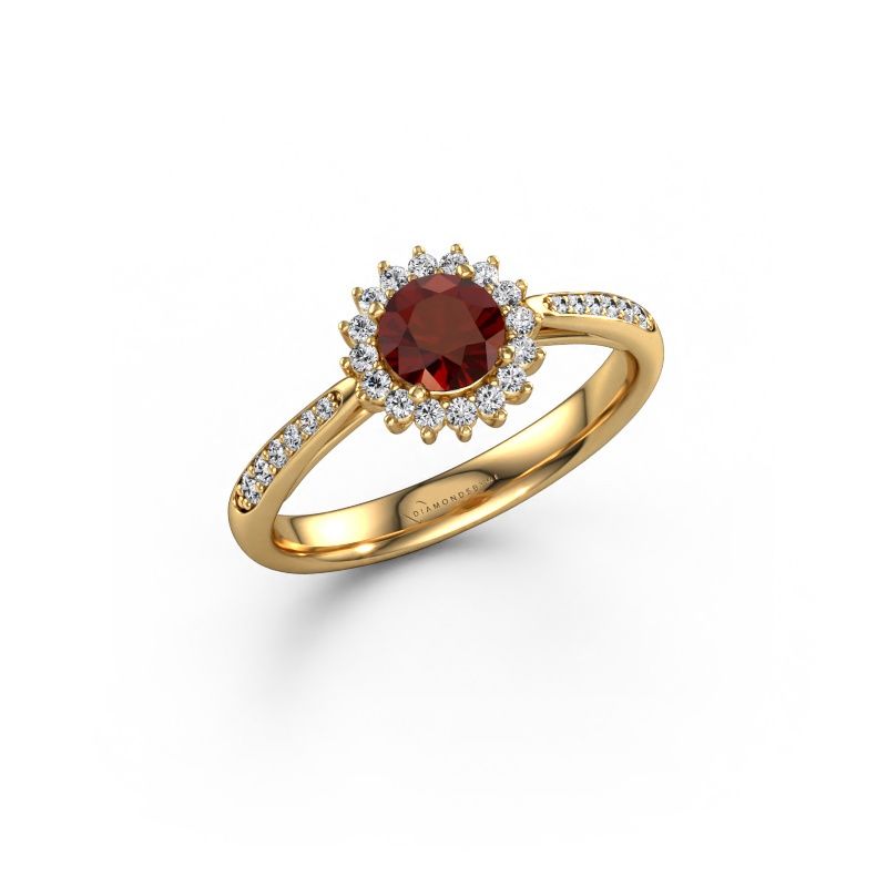 Verlobungsring Tilly RND 2 express 585 Gold Granat 5 mm
