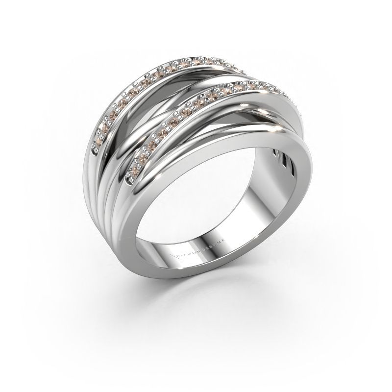 Ring Annabel 2 585 Weißgold Braun Diamant 0.24 crt