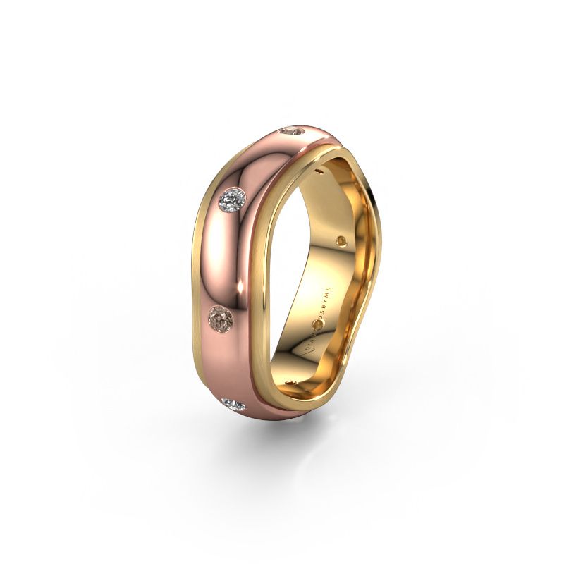 Alliance WH2051L26DP 585 or rose diamant brun ±6 x 2,4 mm