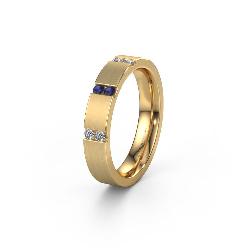 Trauring WH2133L14BM 585 Gold Saphir ±4x2.2 mm