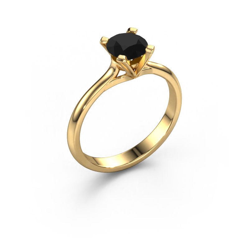 Engagement ring Isa 1 585 gold black diamond 0.84 crt