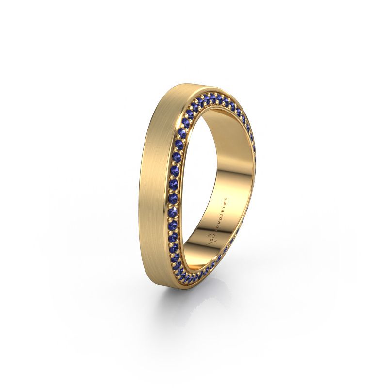 Wedding ring WH2029AM 585 gold sapphire ±5x2.2 mm