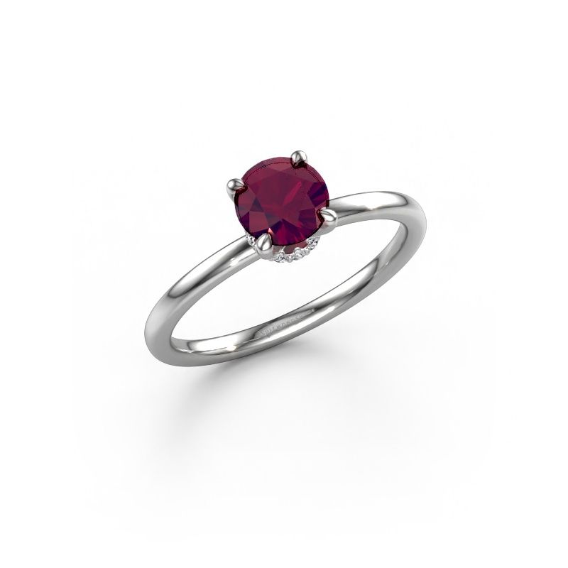 Verlobungsring Crystal RND 3 950 Platin Rhodolit 5.5 mm