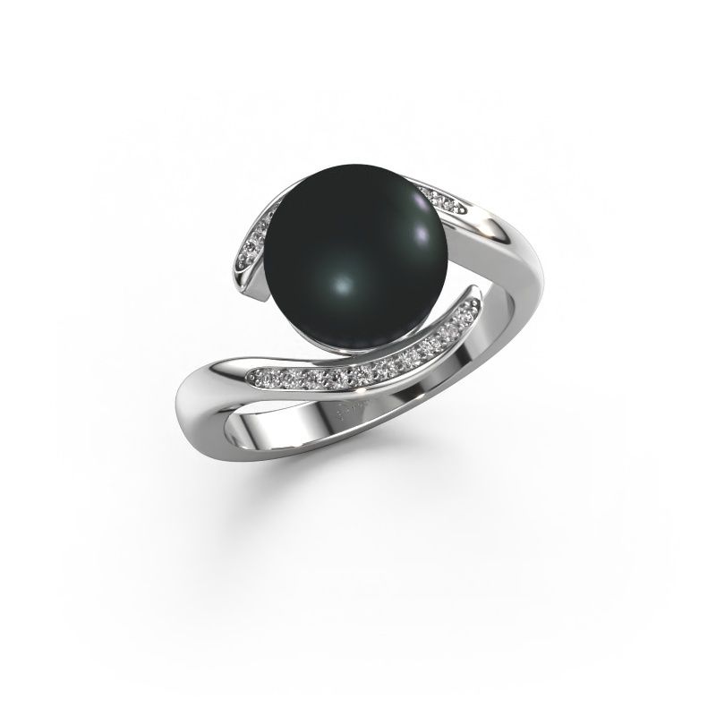 Ring Dedra 585 white gold black pearl 9 mm