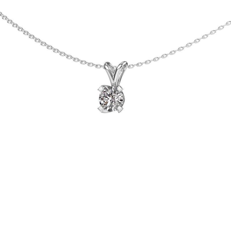 Pendentif Eva 585 or blanc diamant 0.50 crt
