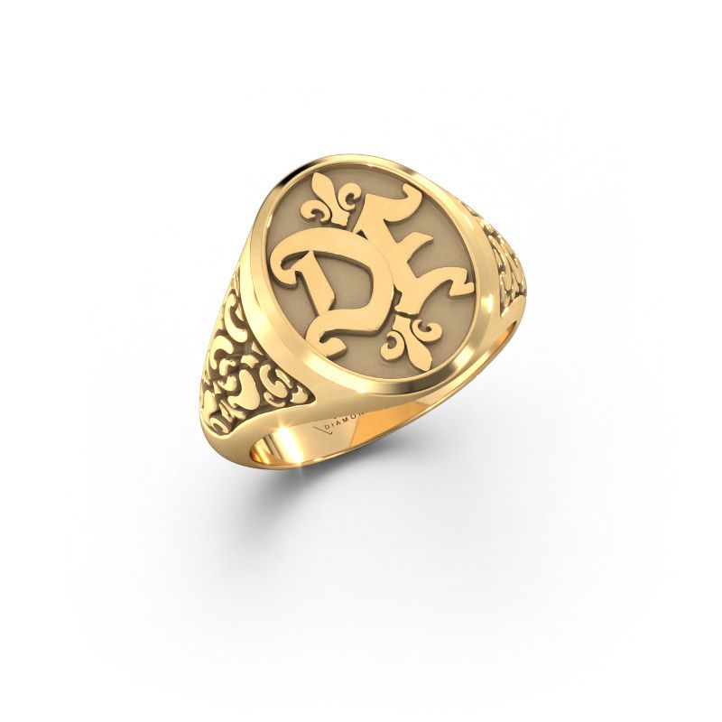 Monogram ring Brian 585 gold