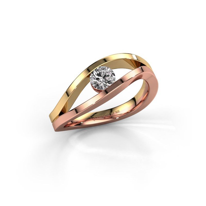 Image of Ring Sigrid 1<br/>585 rose gold<br/>Diamond 0.30 crt