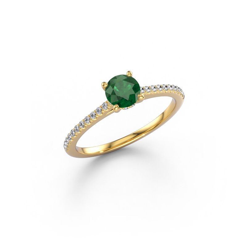 Engagement ring Sophie RND 585 gold emerald 5 mm