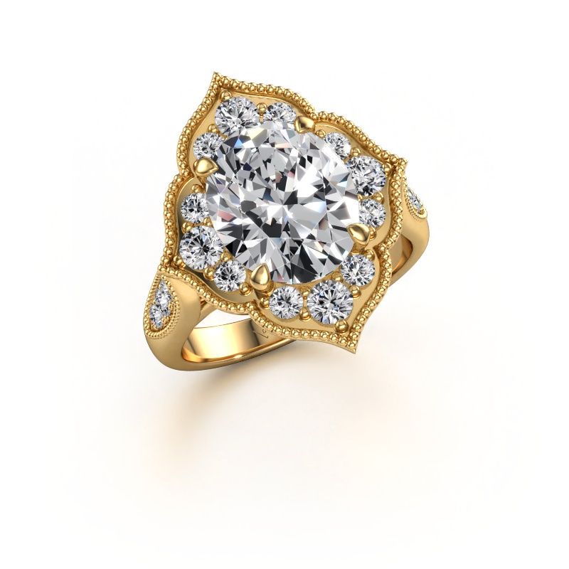 Engagement ring Rosan 585 gold lab grown diamond 4.578 crt
