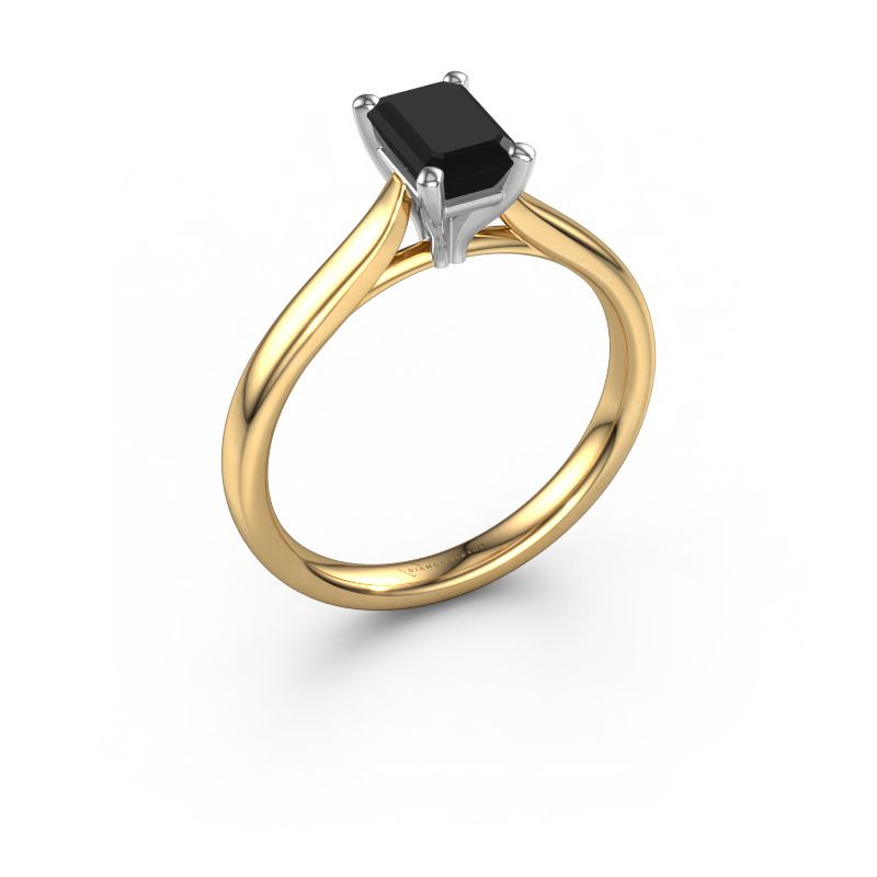 Engagement ring Mignon EME 1 585 gold black diamond 1.08 crt