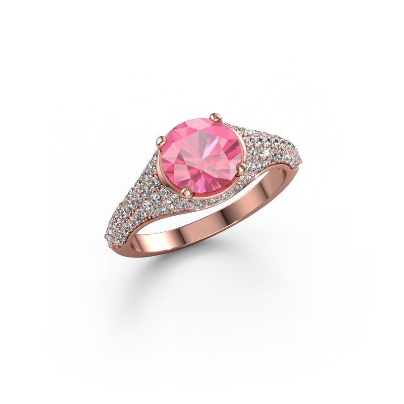 Engagement ring Lovella 585 rose gold pink sapphire 7 mm