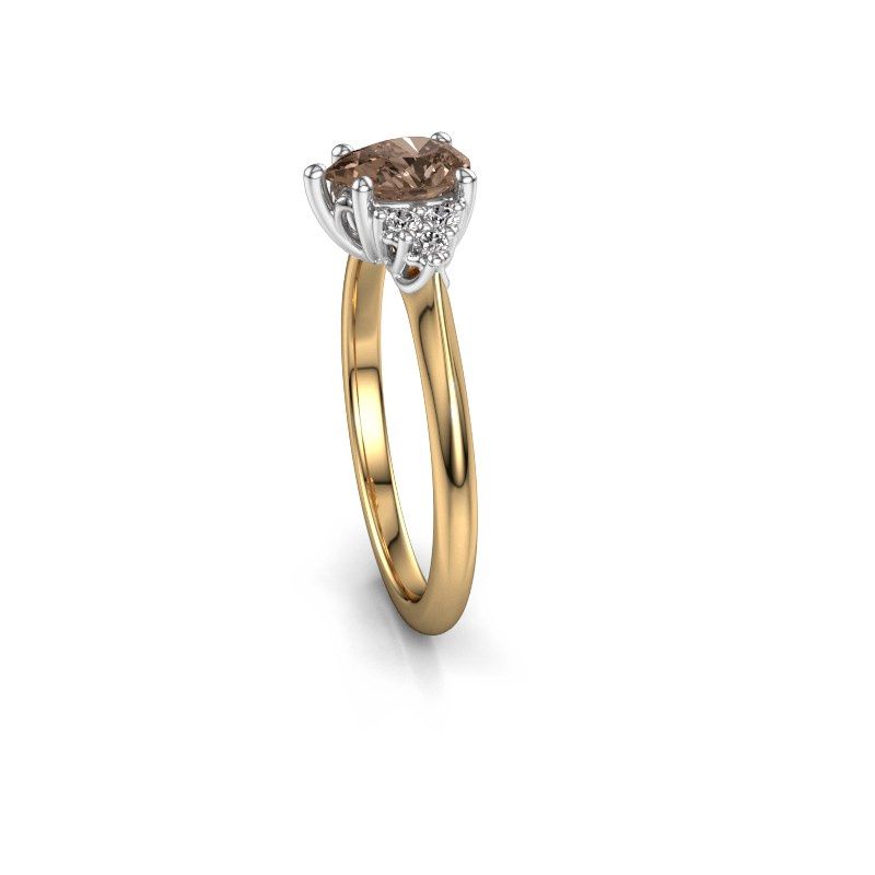Afbeelding van Verlovingsring Felipa per 585 goud bruine diamant 0.765 crt