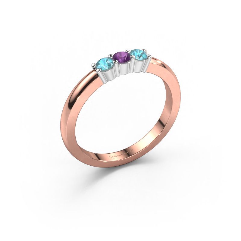 Ring Yasmin 3 585 rose gold amethyst 3 mm