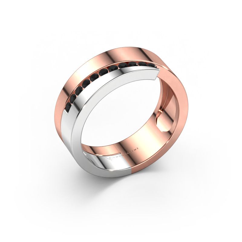 Ring Loma 585 rose gold black diamond 0.198 crt