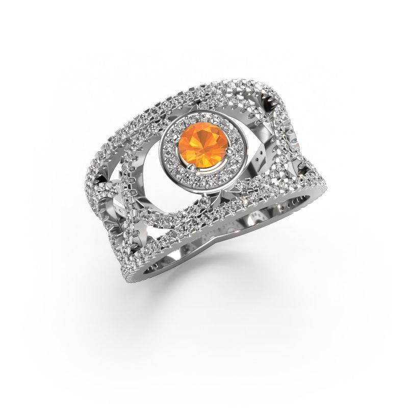 Ring Regina 950 platinum citrin 4.2 mm