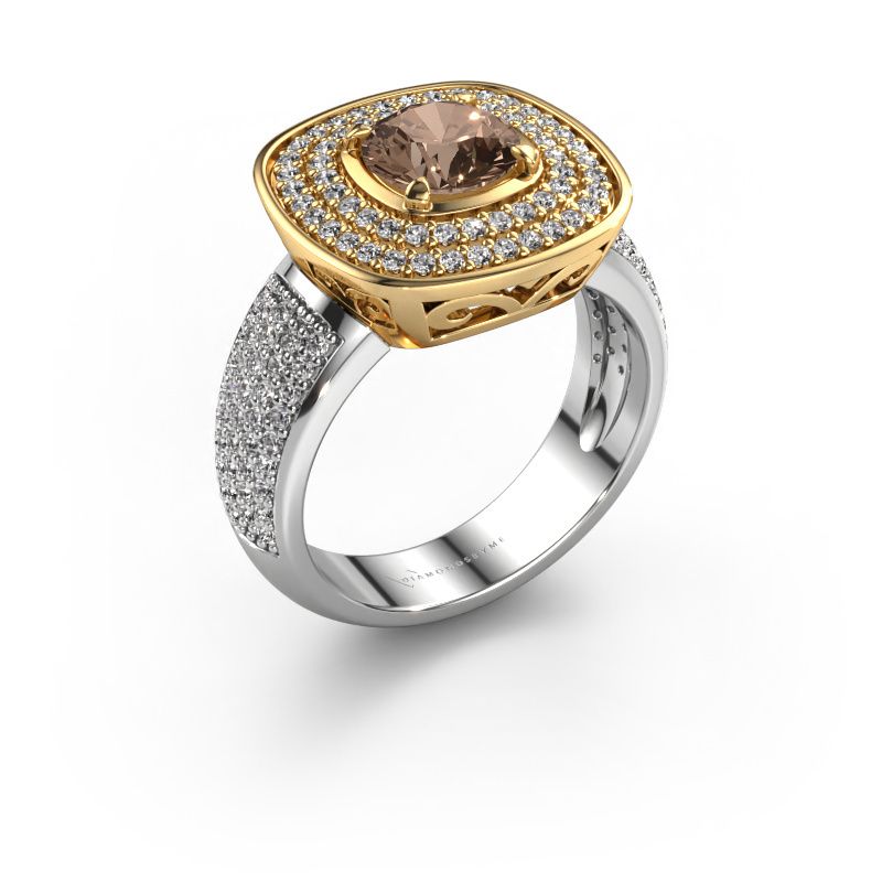 Ring Eliana 585 gold brown diamond 1.54 crt