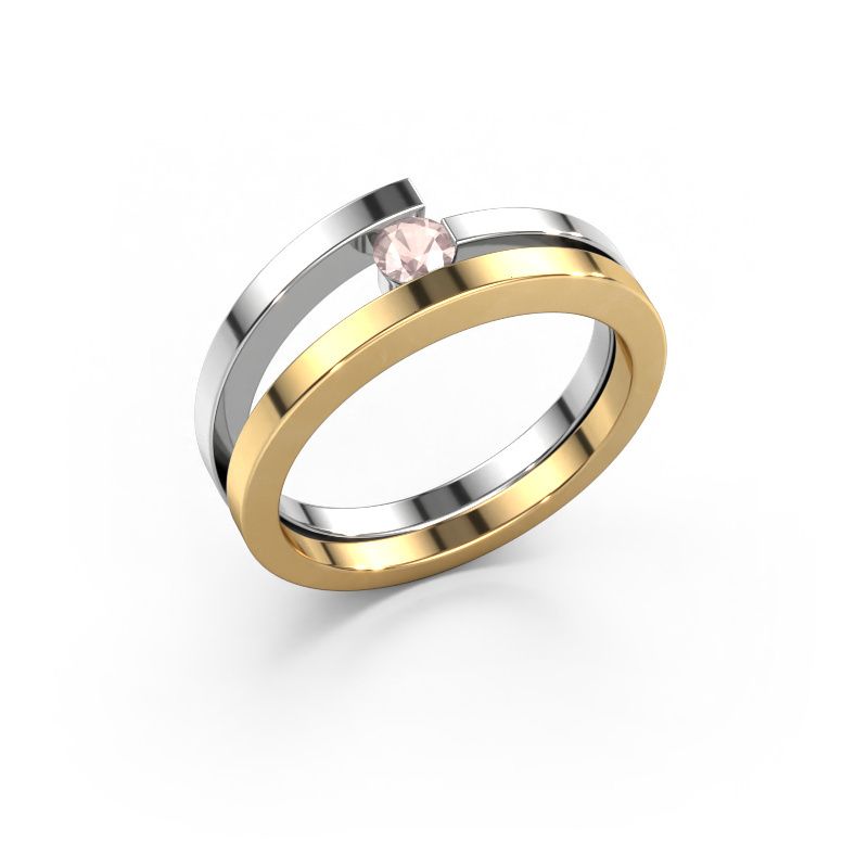 Ring Sandy 585 gold morganite champagne 3.4 mm