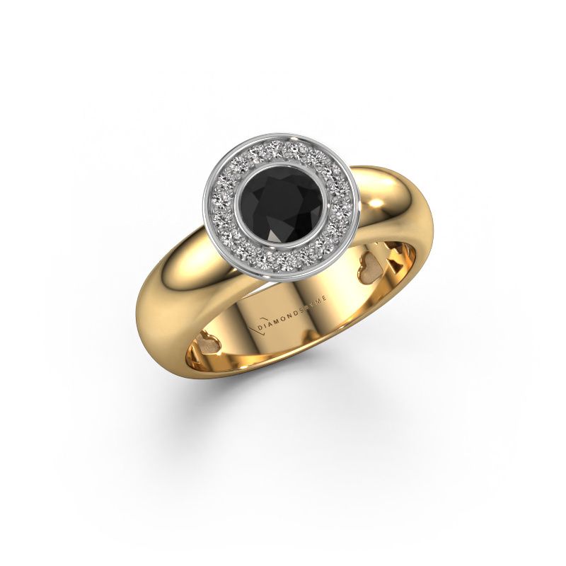 Ring Anna 585 Gold Schwarz Diamant 0.735 crt