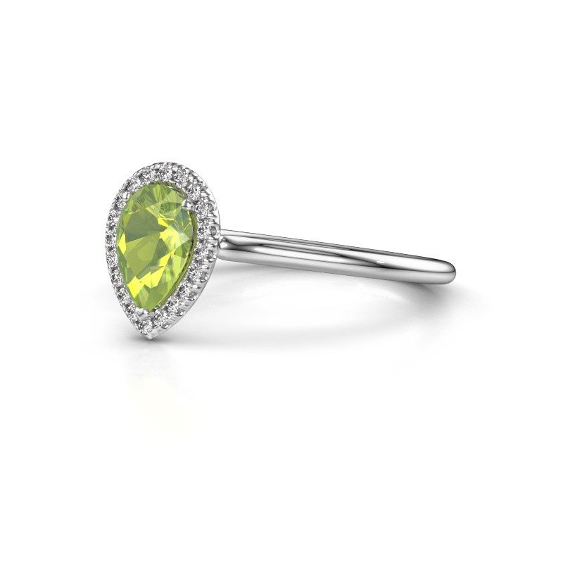 Image of Engagement ring seline per 1<br/>950 platinum<br/>Peridot 7x5 mm